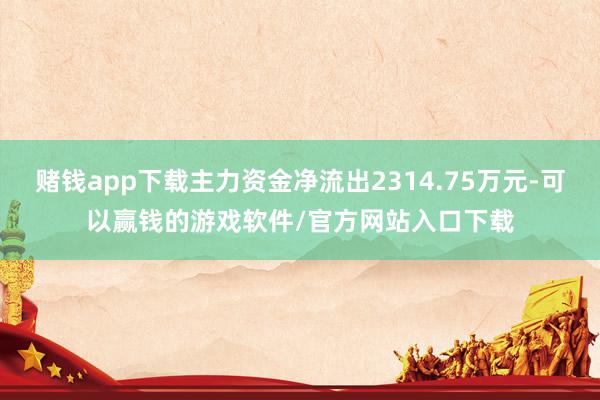 赌钱app下载主力资金净流出2314.75万元-可以赢钱的游戏软件/官方网站入口下载